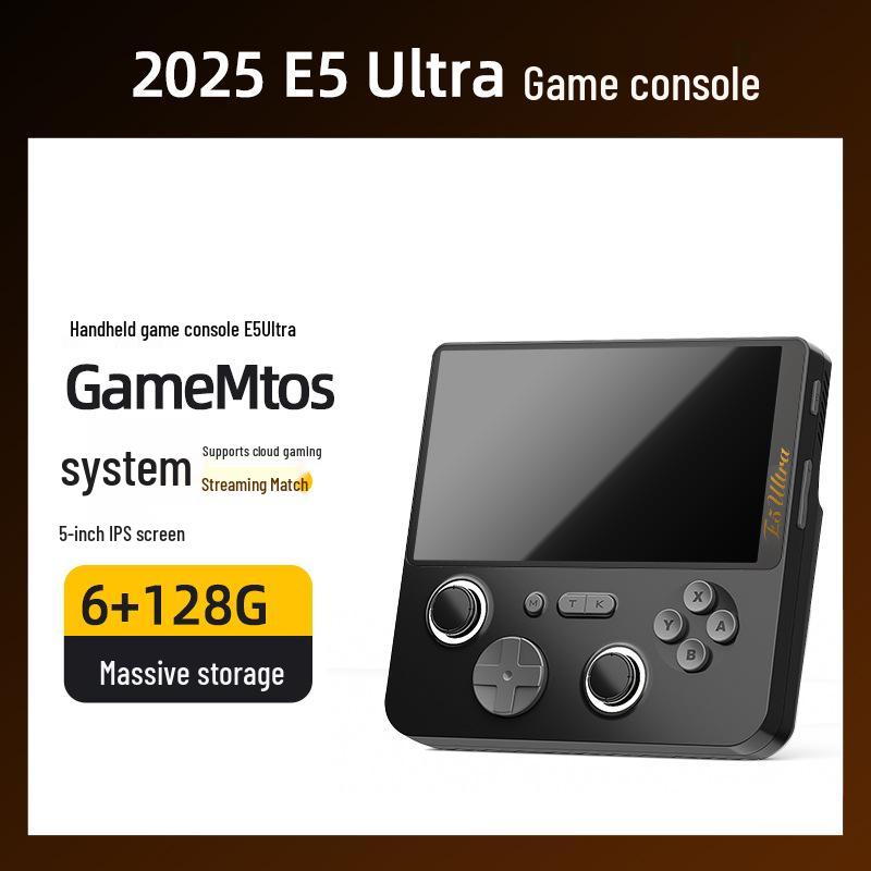 

E5Ultra Android Handheld Console - 5 HD IPS Touchscreen, 6GB RAM, 128GB Storage, Online Multiplayer, Cloud Gaming. Bare Device 6+128 (No Game Card Included)