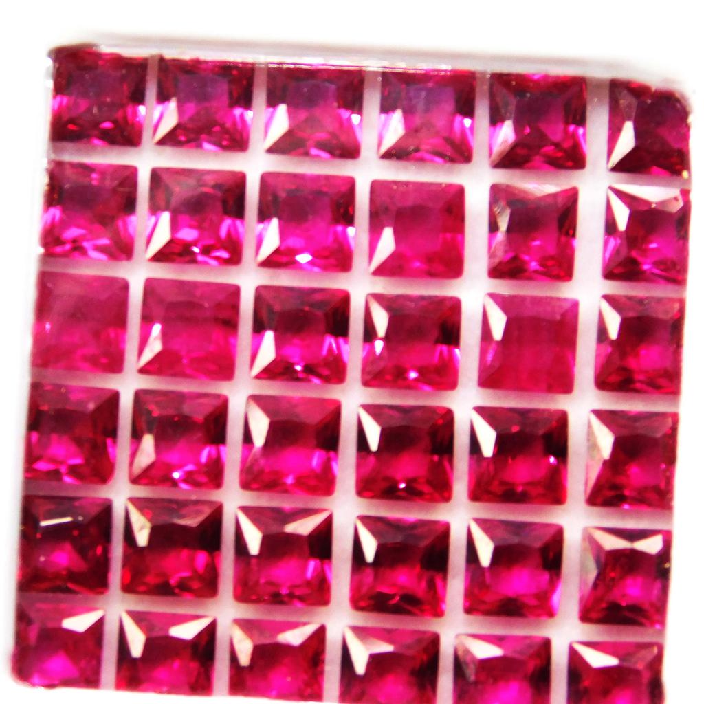 Natural Red Ruby Loose Gemstone   20 PCS Square Cut Lot 5X5 Mm