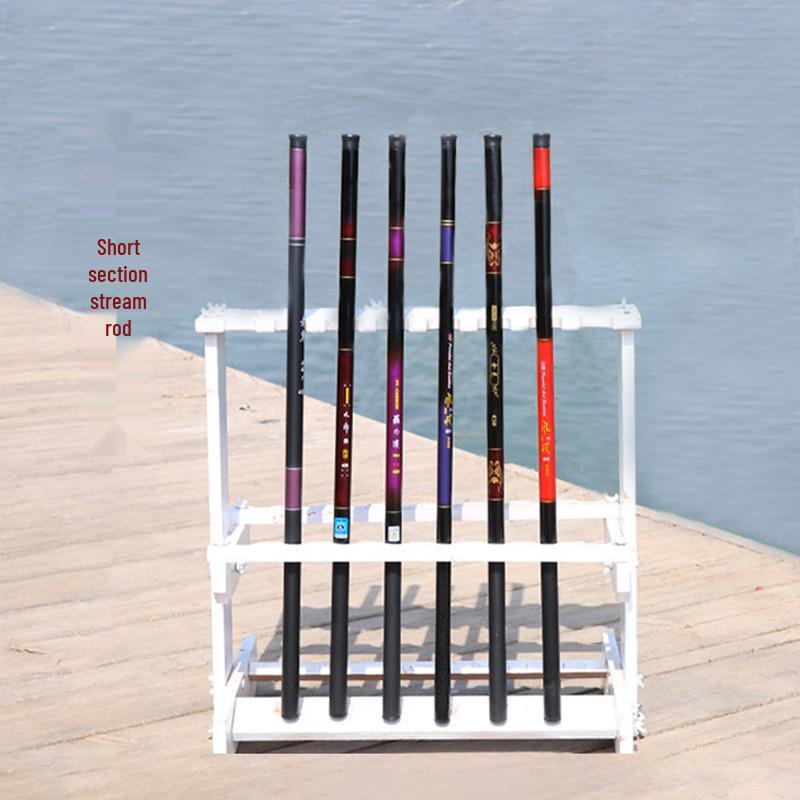 Glass Fiber Short Section Stream Fishing Rod - Durable & Hard Hand Rod