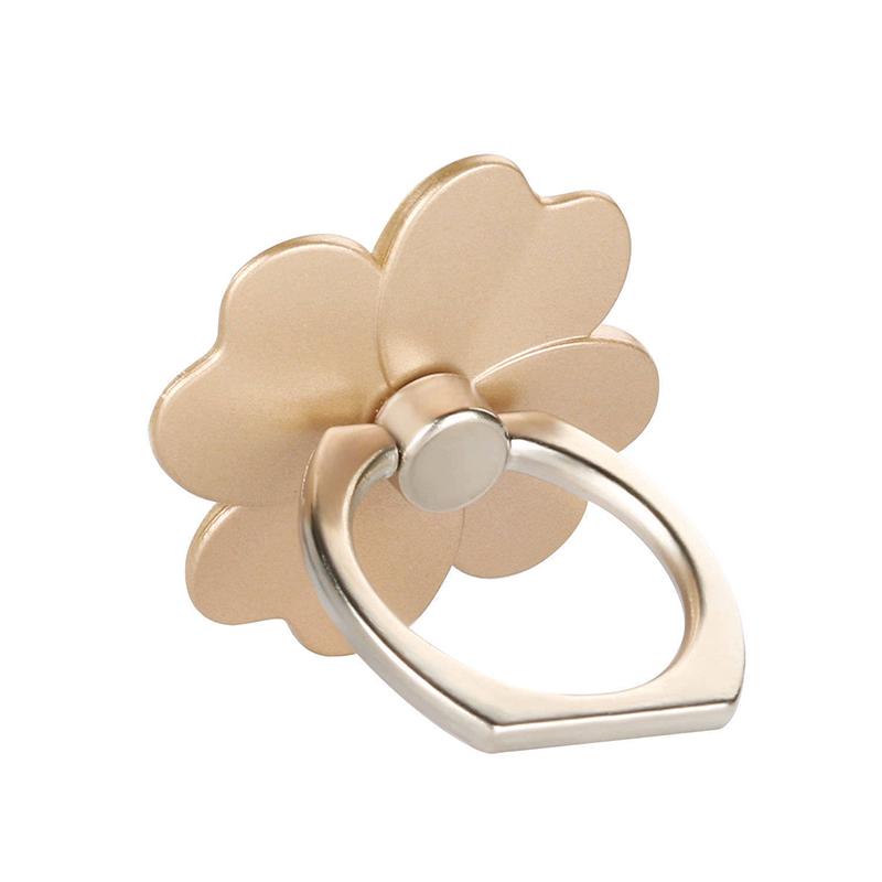 

Универсальный простой держатель для мобильного телефона с цветком, гнездом для кольца и пальца, подставка для телефона золотой