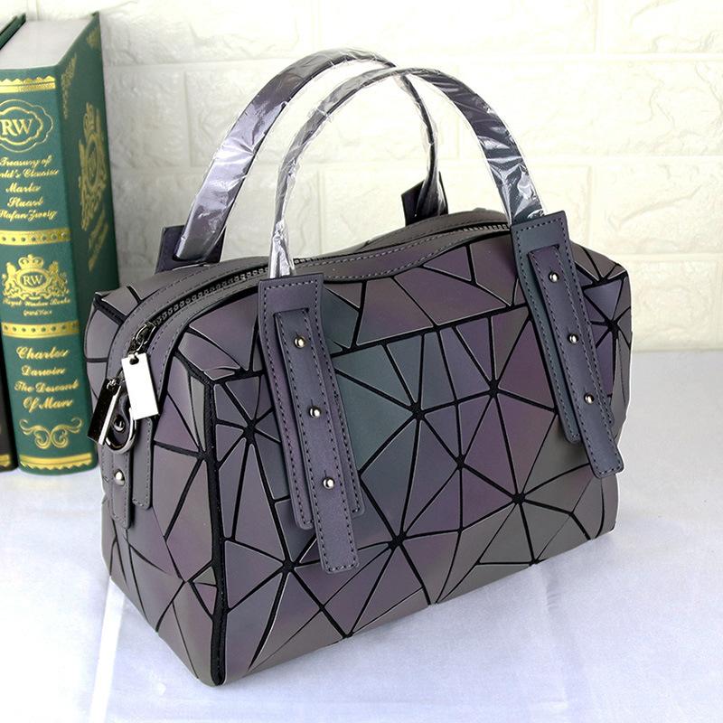 Светящаяся сумка-подушка Модная меняющая цвет Квадратная Геометрическая Ромбовидная Сумка Универсальная Большая Вместимость Красочная Ромбовидная Сумка Мессенджер