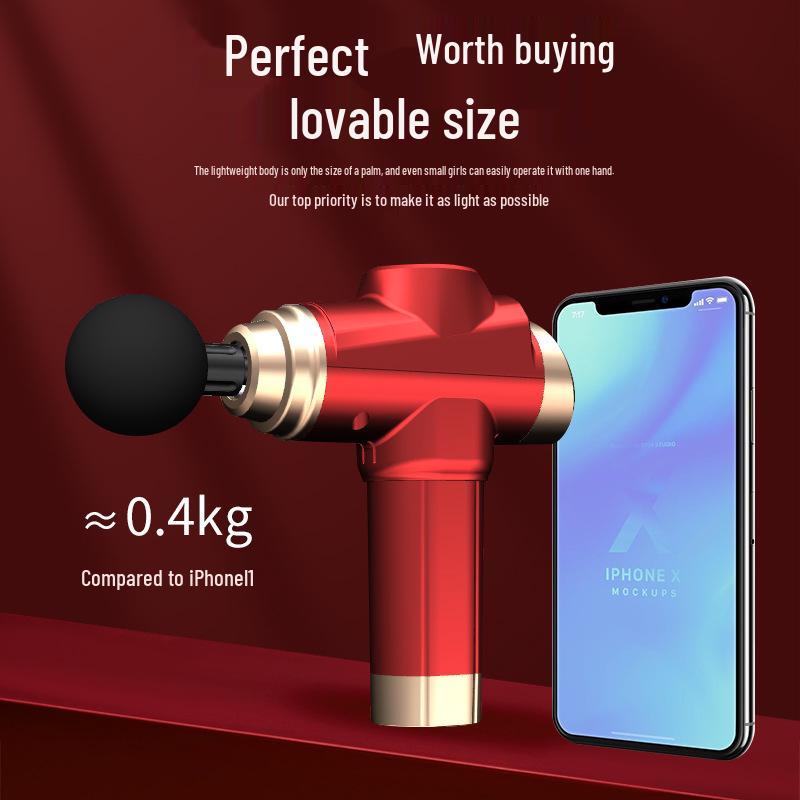 Compact Muscle Therapy Massage Gun - Powerful Vibration Massager for Fitness and Relaxation Button Version