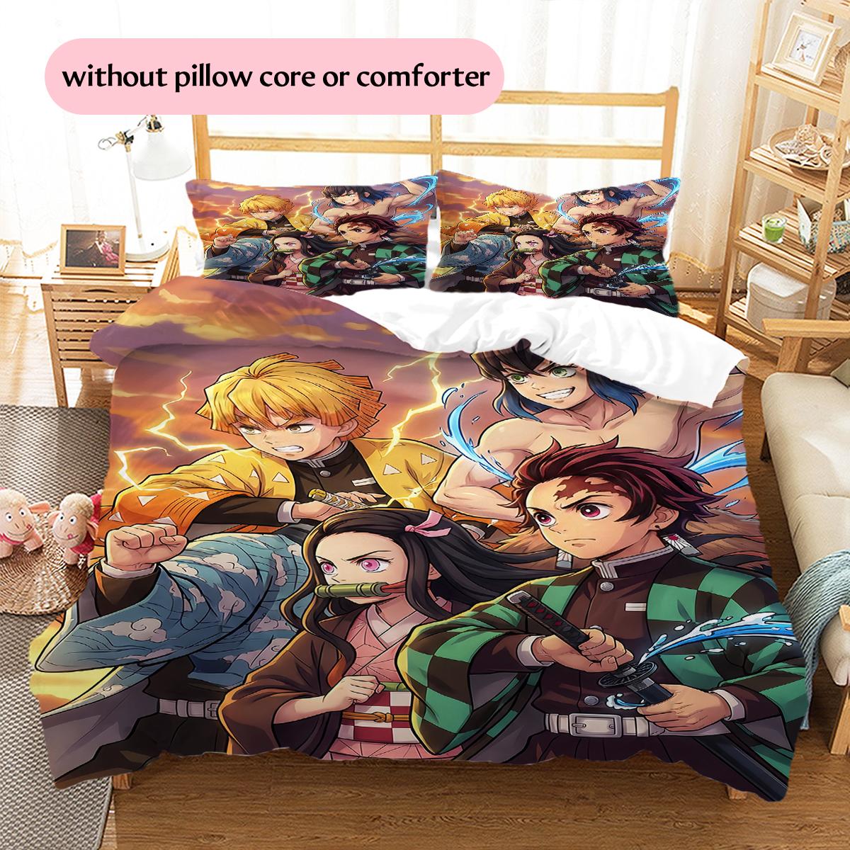

Yaiba ArtworkPattern Bedding Quilt Set Home Decoration Gift (1 * duvet cover + 2 * pillowcase without core) 135x200cm