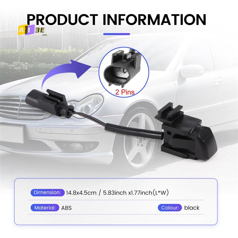 A03E-Windshield Washer Nozzles 2118600147 For Mercedes-Benz W203 C W209 CLK CLK350 чёрный