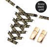Magnetic Buckle Lock Shoelaces Without Ties Cashew Flower Print Shoelace No Tie Shoe Laces Flat Elastic Laces Sneakers Kid Adult