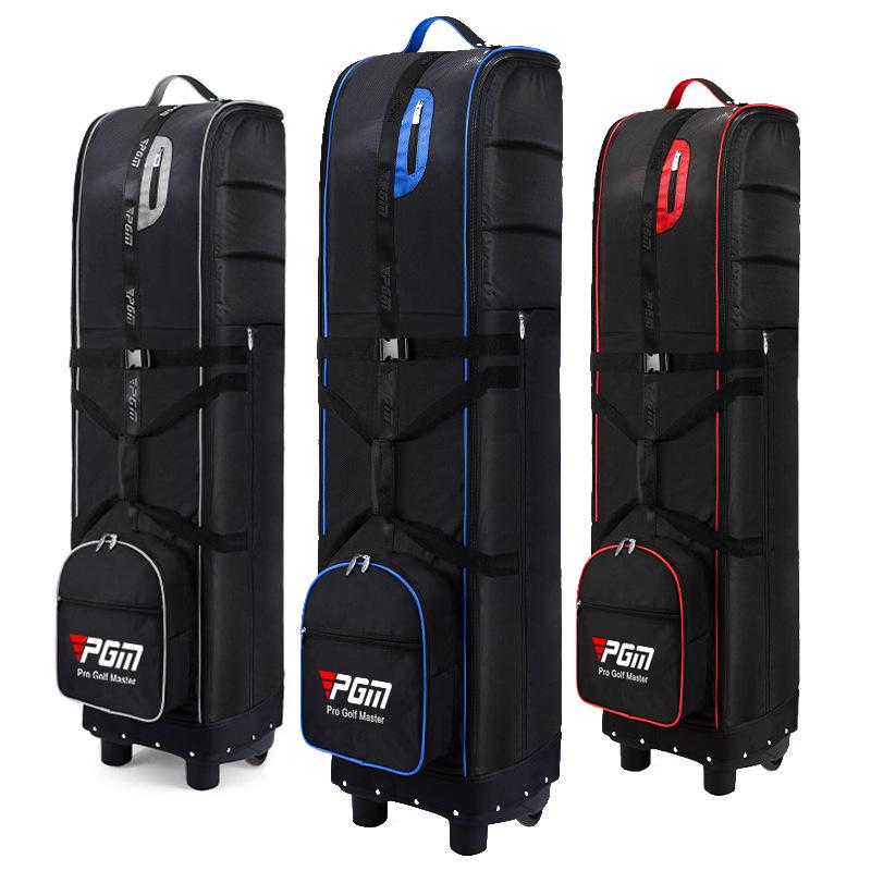 PGM Foldable Wheeled Golf Bag with Dustproof Storage, Thickened for Airplane Check-in