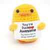 Cute Handwoven Positive Energy Duck Ornaments Handmade Crochet Support Emotional Long Leg Duck Home Room Decor Christmas Gift