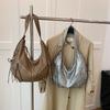 Retro Shoulder Bag, Women's Trendy Fashion and Simple Korean Tote Bag, Casual Large-capacity Shoulder Bag.