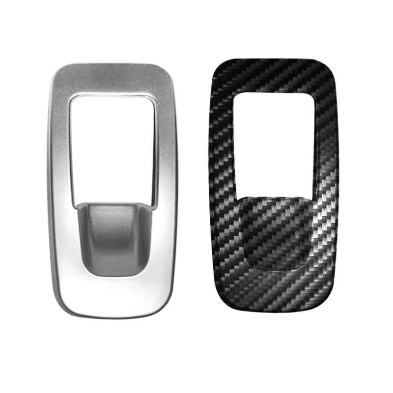 Aejask1 Styling Mouldings Car Accessories ABS Carbon Texture Handbrake Button Cover Trim For Mercedes Benz C E GLC Class W205 W213 X253