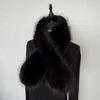 Faux Fox Fur Cross Scarf Thick Fur Neck Warmer Winter Warm Plush Scarf  Autumn Winter