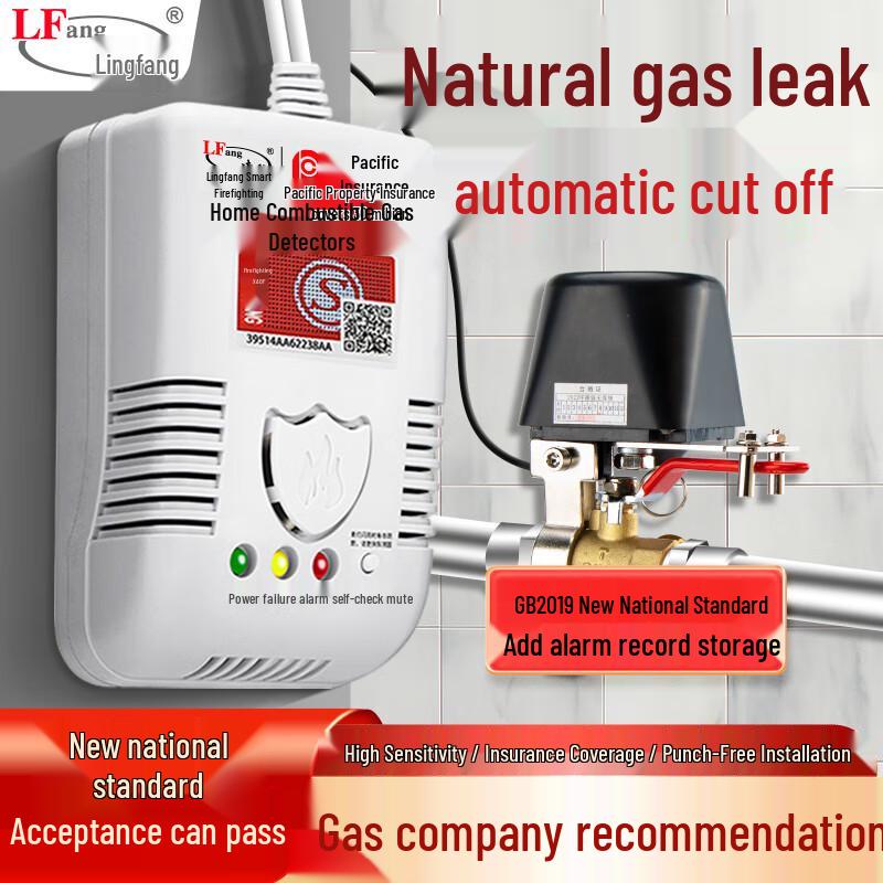 

Lingfang G55-J Smart Natural Gas Alarm with Auto Shut-off Arm