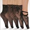 5 Paar Vintage Spitze Damensocken Sommer Netz Elastisch Transparent Knöchelsocken Lolita Damen Vielseitig Fischernetz Schwarze Socken