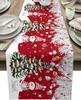Christmas Gnome Pine Needles Snowaflake Linen Table Runner Winter Xmas Party Kitchen Dining Table Runner Navidad Decoration 2025