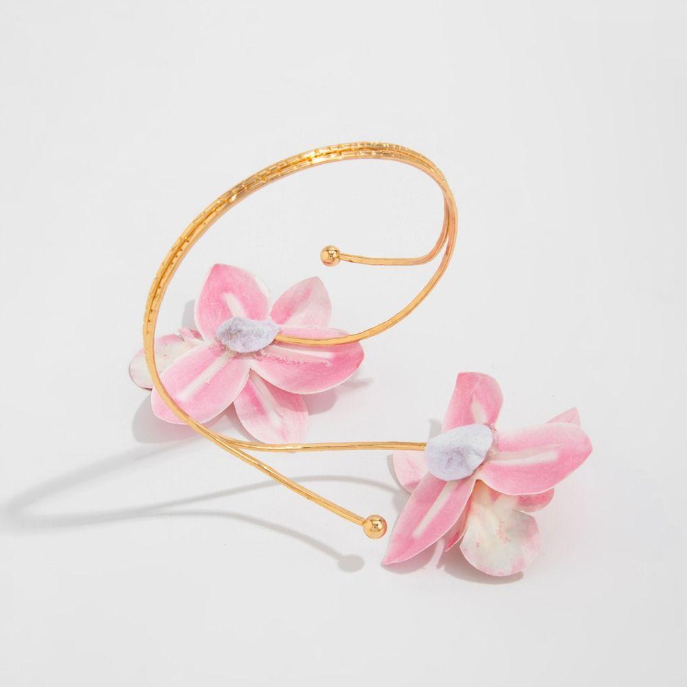 Exquisite Open Arm Bangle Egg Flower Armband Fairy Armlet  Hand Jewelry