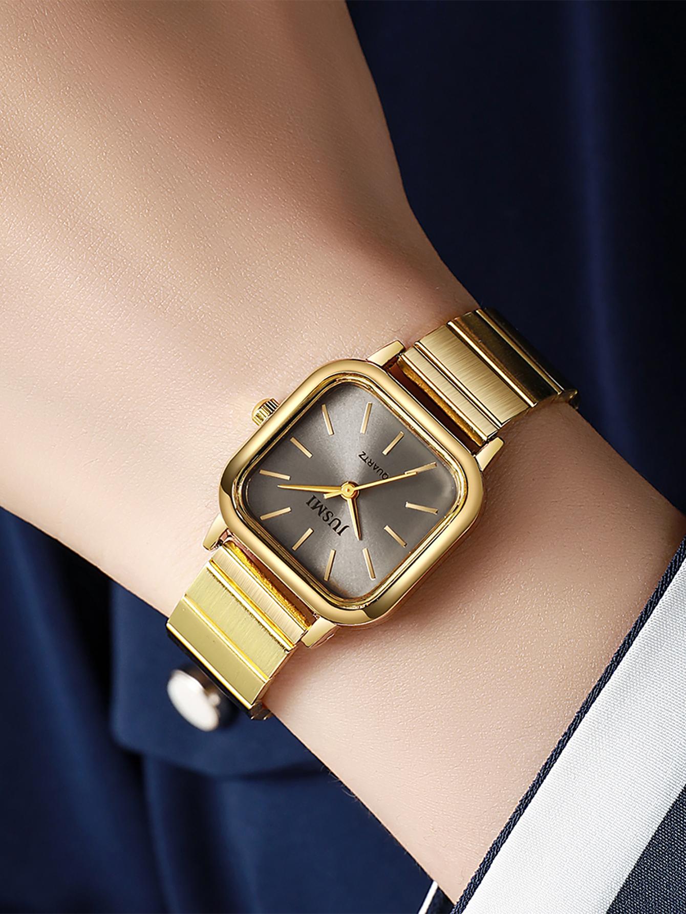

Metallic Texture Line Scale Fashion Women s Quartz Watch for Christmas Halloween Holiday Gifts золотой