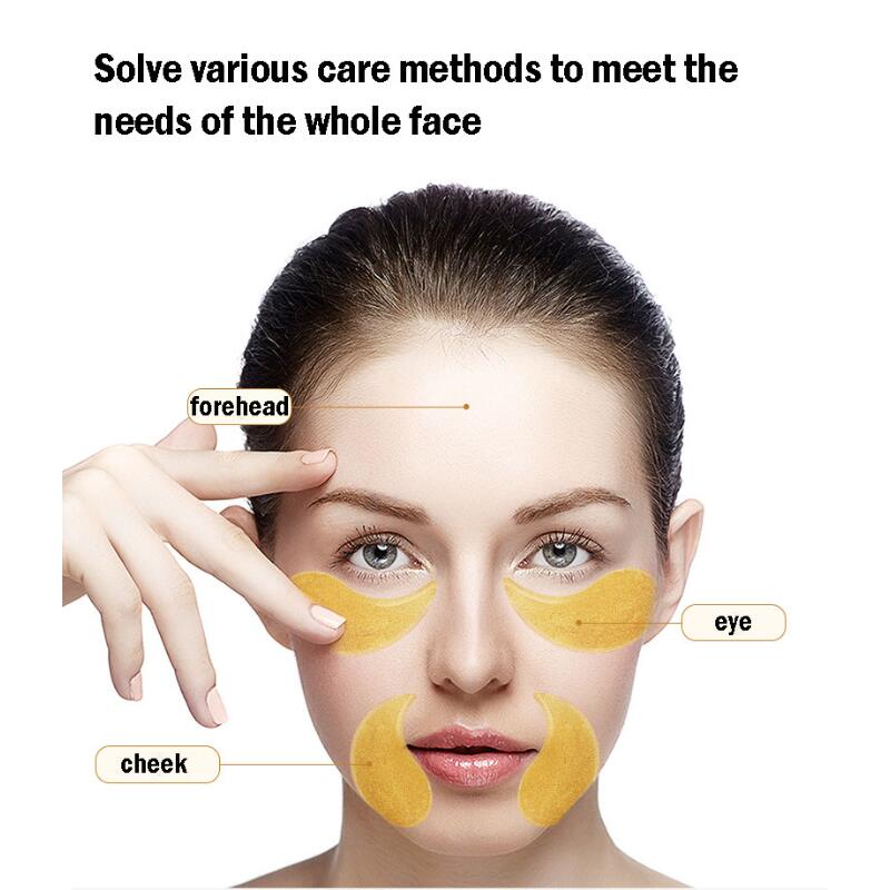 60 Stück 24K Gold Kollagen Augenmaske Anti Augenringe Entfernung Tränensäcke Feuchtigkeitsspendend Anti-Aging Augenpads Algen Augen Gelmaske