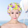 Beach Swimming Hat Flower Decor Soft Breathable Ear Protection Elastic Underwater Activity Women Diving Hat Headwear