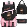 New Labub Children's School Bag Backpack Lunch Bag Pencil Case Three-piece Set