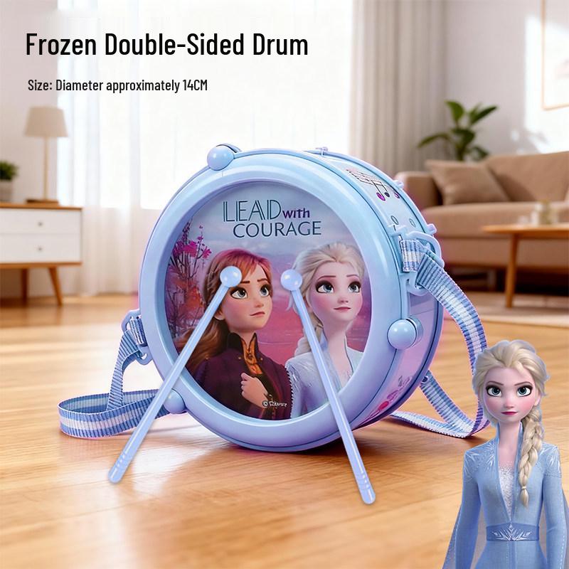 

Двостороння барабанна установка Disney Frozen для малюків, віком 1-3 роки - Дитячий музичний мультяшний барабан для дівчаток