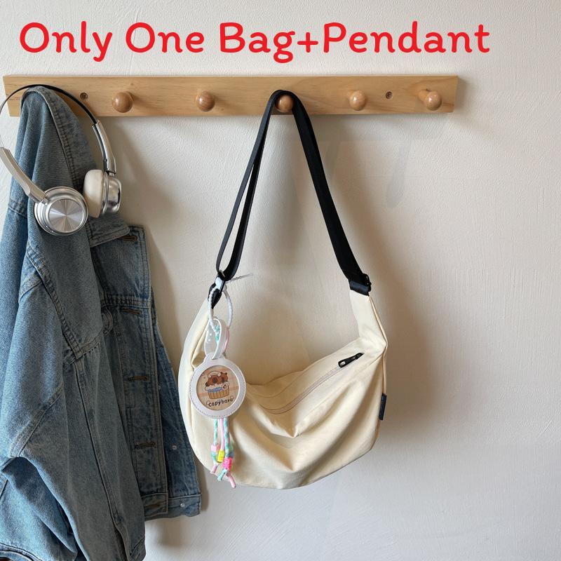 Nylon Messenger Bag For Women With Zipper Closure And Inner Pocket For Daily Use