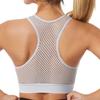 Women's Underwear Front Zipper Yoga Sports Bra Hollow Mesh Breathable Hole Large Size Without Steel Ring Sports Bra
