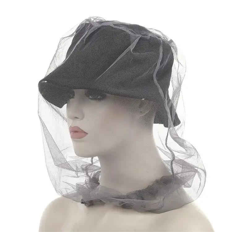 Outdoor Mosquito Head Cover Mesh Net Face Protector Cap Gardening Hat Bee Insect-proof Hat for Travel Hiking Camping Fishing Cap