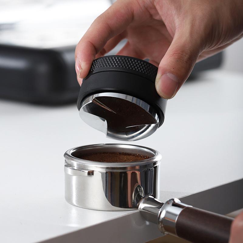 Coffee Distributor Espresso Distribution Tool/Leveler 3 Angled Slopes Adjustable Palm Tamper With Mat Fit 51/53/58mm Portafilter