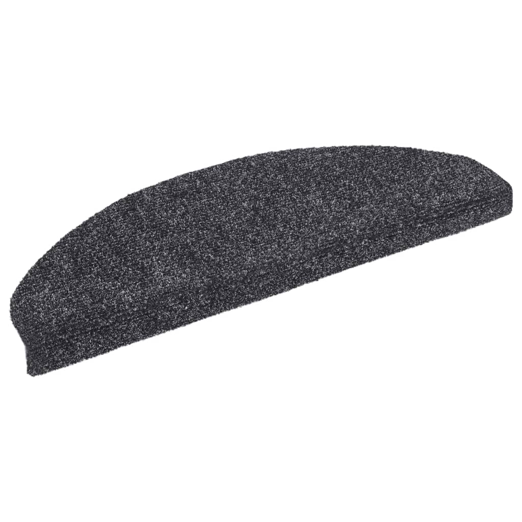 Self Adhesive Step Mats 5 pcs. 65 x 21 x 4 cm Dark Gray Semi Round Large