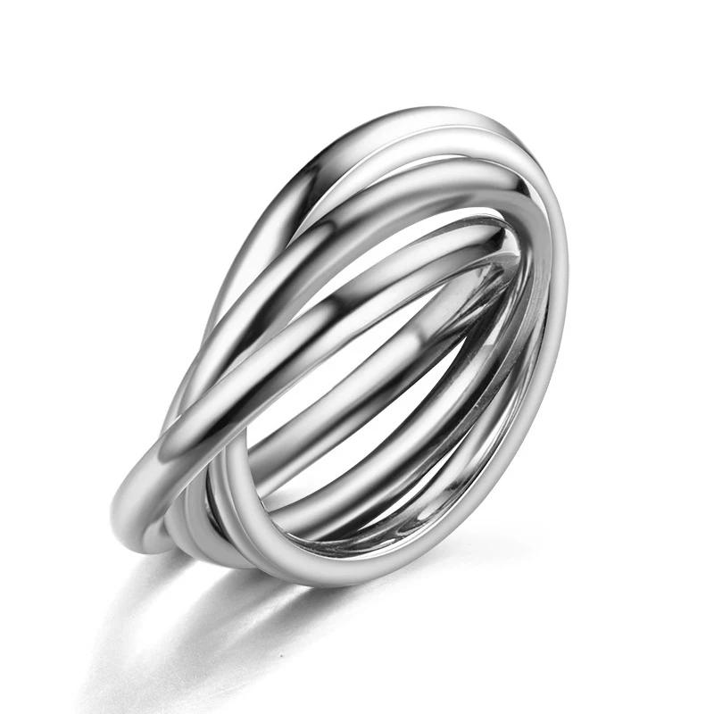 Trendy Punk Anxiety Ring for Women And Men with Moon Design Stainless Steel Anti-Stress Fidget Ring Fashionable Rotating