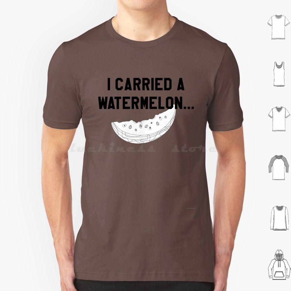 I Carried A Watermelon Black Text T Shirt Big Size 100 Cotton Dirty Dancing Watermelon Johnny Castle Baby Dancing 80s