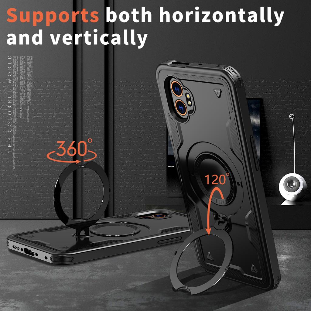 Case For Samsung Galaxy Xcover 7 Pro Armor Shockproof 360° Rotating Magnetic Metal Stand Soft TPU Frame Hard Plastic Phone Cover