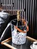 ZISIZ Transparent Glass Ice Bucket