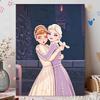 Disney DIY Pearl Art Painting Frozen Anna and Elsa Sisters Home Wall Decoration Pearl Gem Painting Pictures Crafts Home Decoration