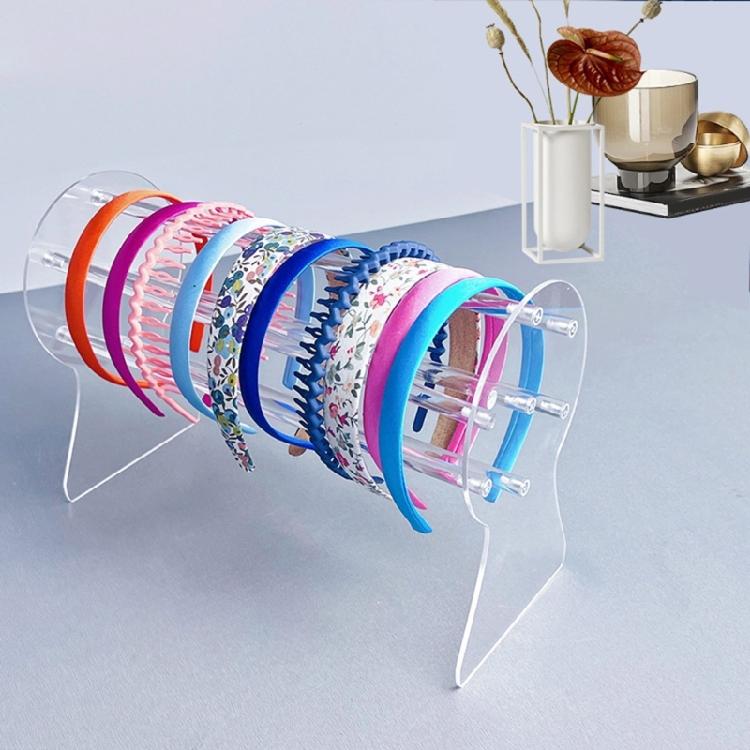 Unique Acrylic Headband Display Rack Versatile Headband Organizers Rack Suitable For Storefronts And Dressing Tables