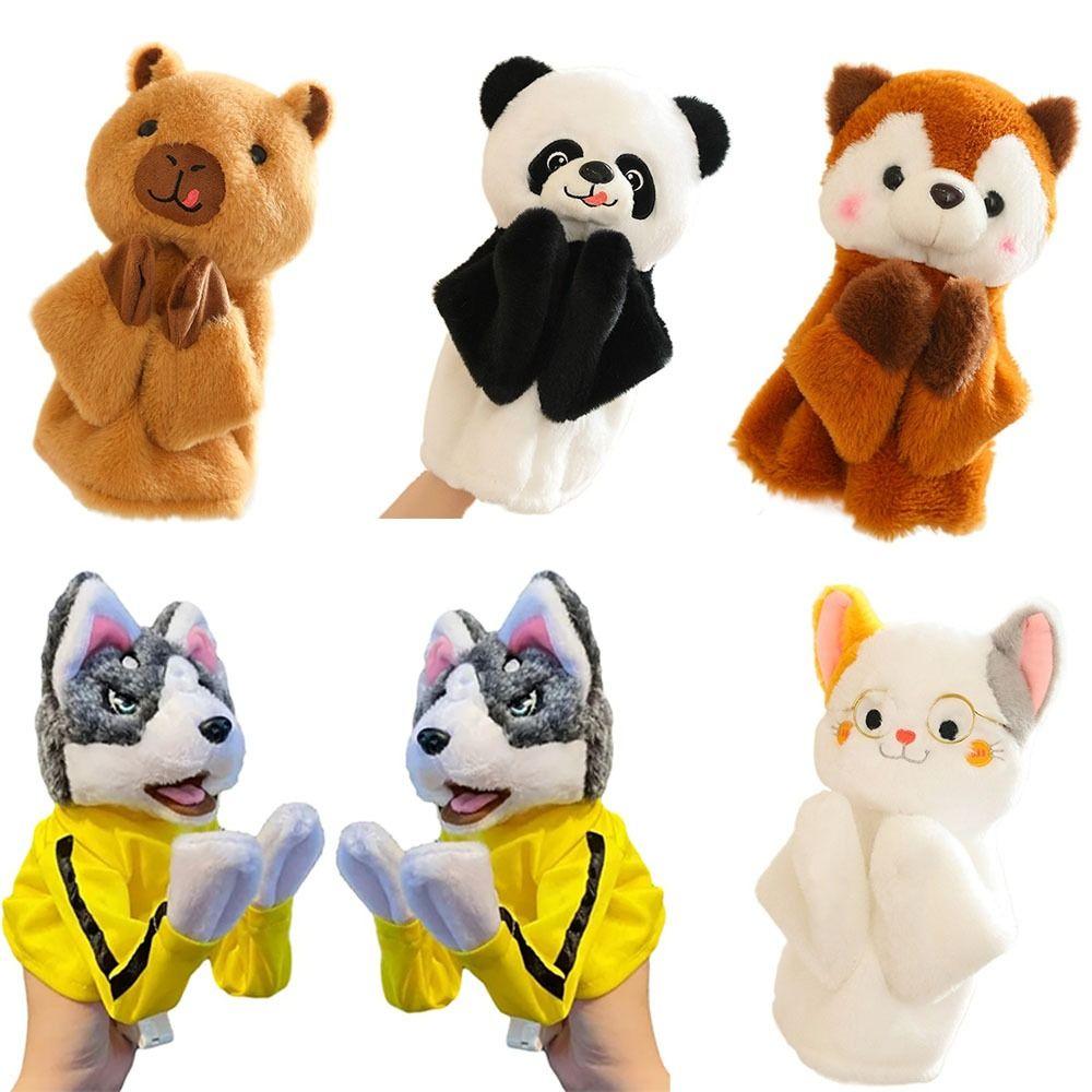 1/2Pcs Funny with Sound Boxing Dog Battle Tricky Gifts Husky Vocal Hand Puppet