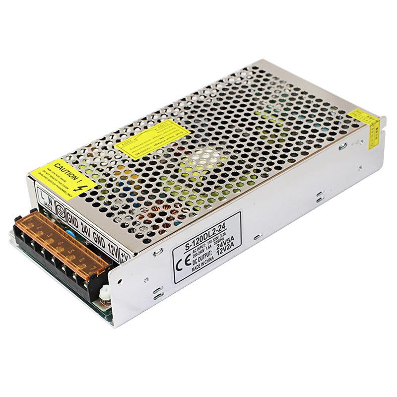 Dual-Output Voltage Switching Power Supply: 5V/12V/24V, 60W/120W/200W