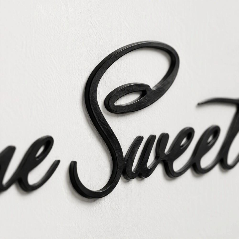 PVC Wall Sticker Decals Black Home Decor Stickers Decorative Wall Letter Stickers Entryway Decor