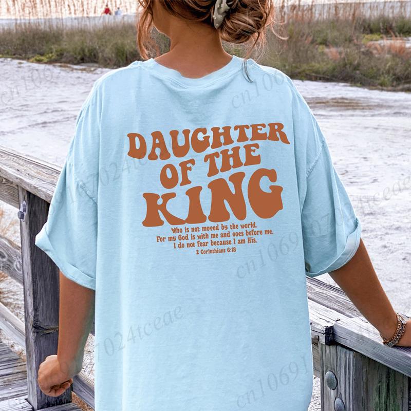 Tochter des Königs T-Shirts, Ästhetische Christliche T-Shirts, Religiöses Shirt für Damen, Bibelvers T-Shirts, Christliche Kirchen Oberteile