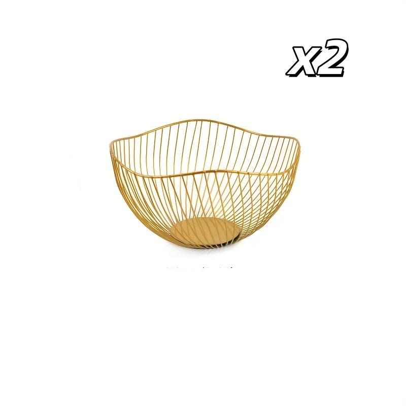 2pcs/Iron Fruit Basket Kitchen Storage Basket Household Storage Basket Simple Modern Fruit Basket