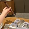 Edelstahl Wok Pfannenwender Holzgriff Kochspezifischer Kochlöffel Lange Pilzschaufel Küchenzubehör Wender Suppenlöffel