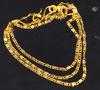 Golden Finished Ethnic Gold Classic Box Chain Necklace Size 18" s9n10