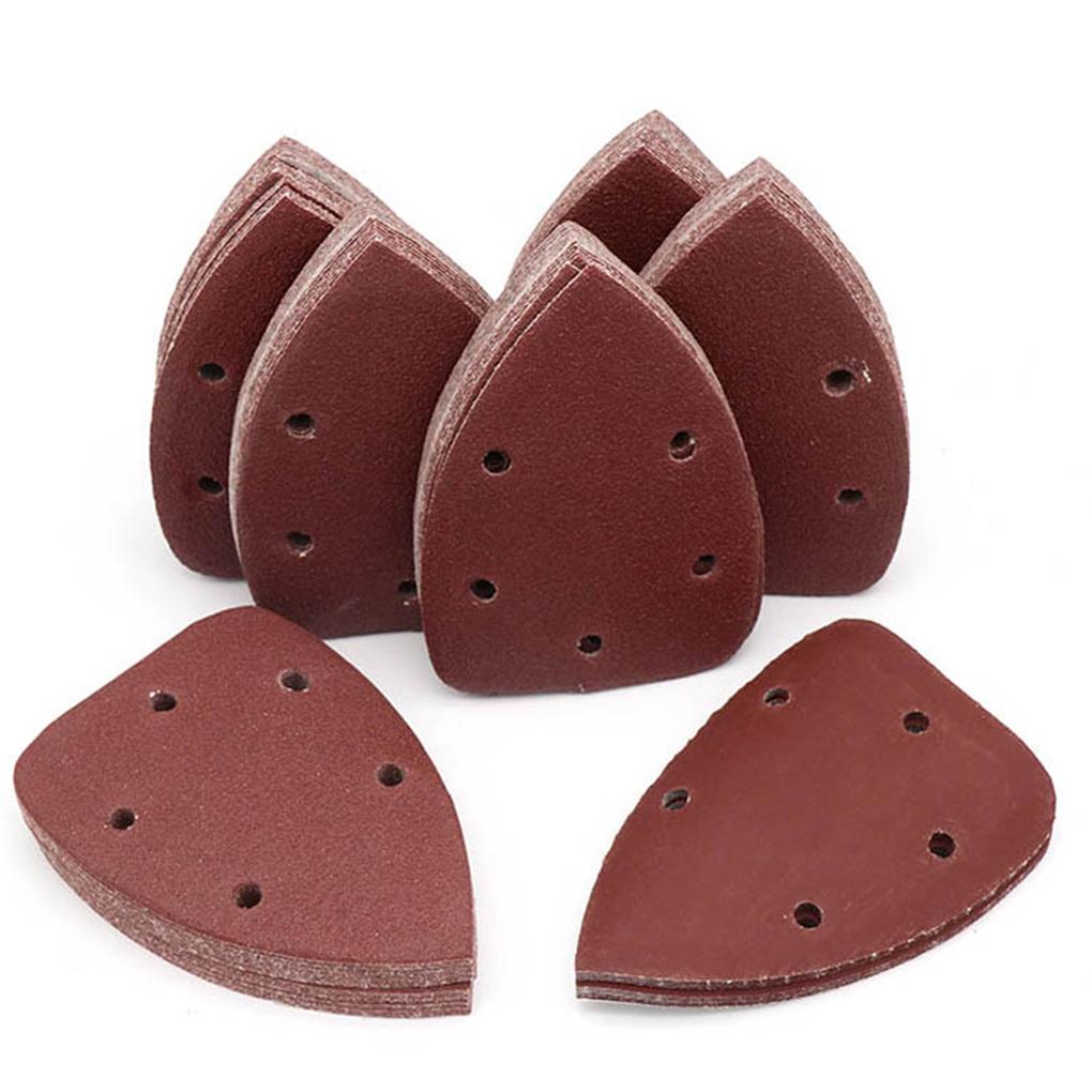 10x Sanding Palm Sheet Sander Pads Polish Sandpaper Grit Abrasive Discs Abrasive