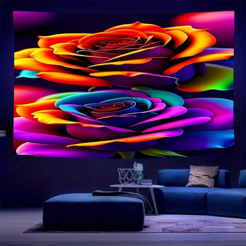 Ultraviolet Bubble Giant Tree Luminous Tapestry, Indoor Mood To Create Atmosphere, Psychedelic Luminous Art, Bedroom Decoration