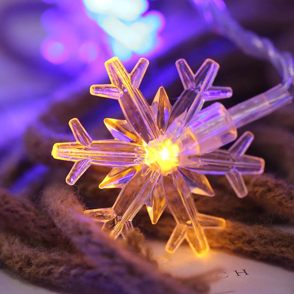 Fairy Lights String Snowflake Lamp Home Warm Lamp Decor Christmas Party