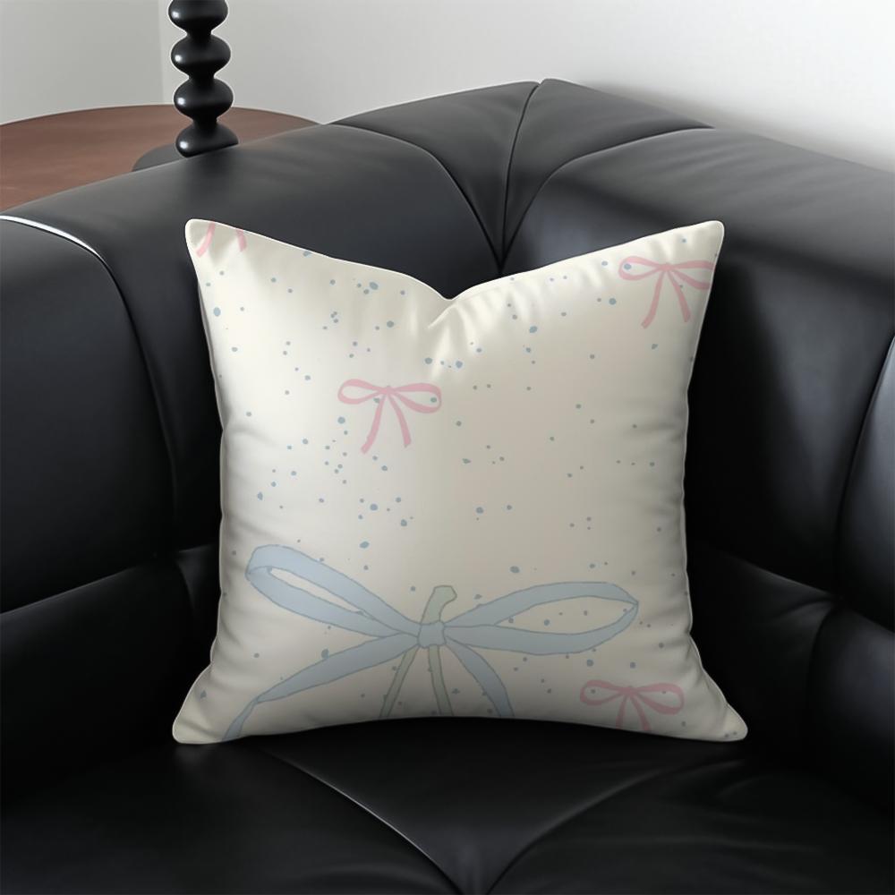 Cherrypatterned floral print Cushion Cover Pillow Case Antidustmite Invisible zipper silky plush cushion
