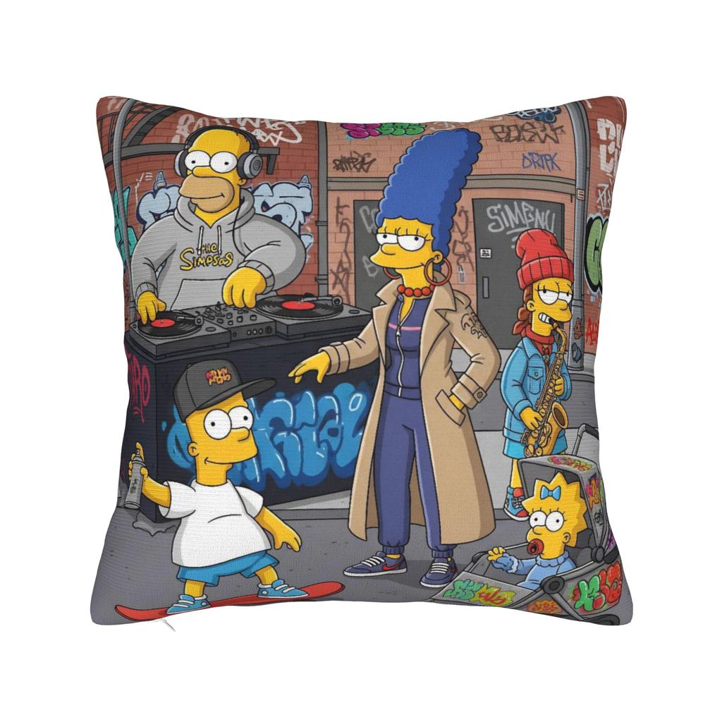 Anime S-Simpsonss Cartoon Pillow Cover Accessories Soft Cushion Cover Gift Throw Pillow Case Cover Home Multiple Sizes