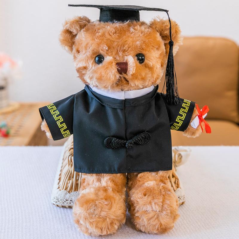 Graduation Teddy Bear Keychain with Mortarboard & Gown - Perfect College Grad Gift