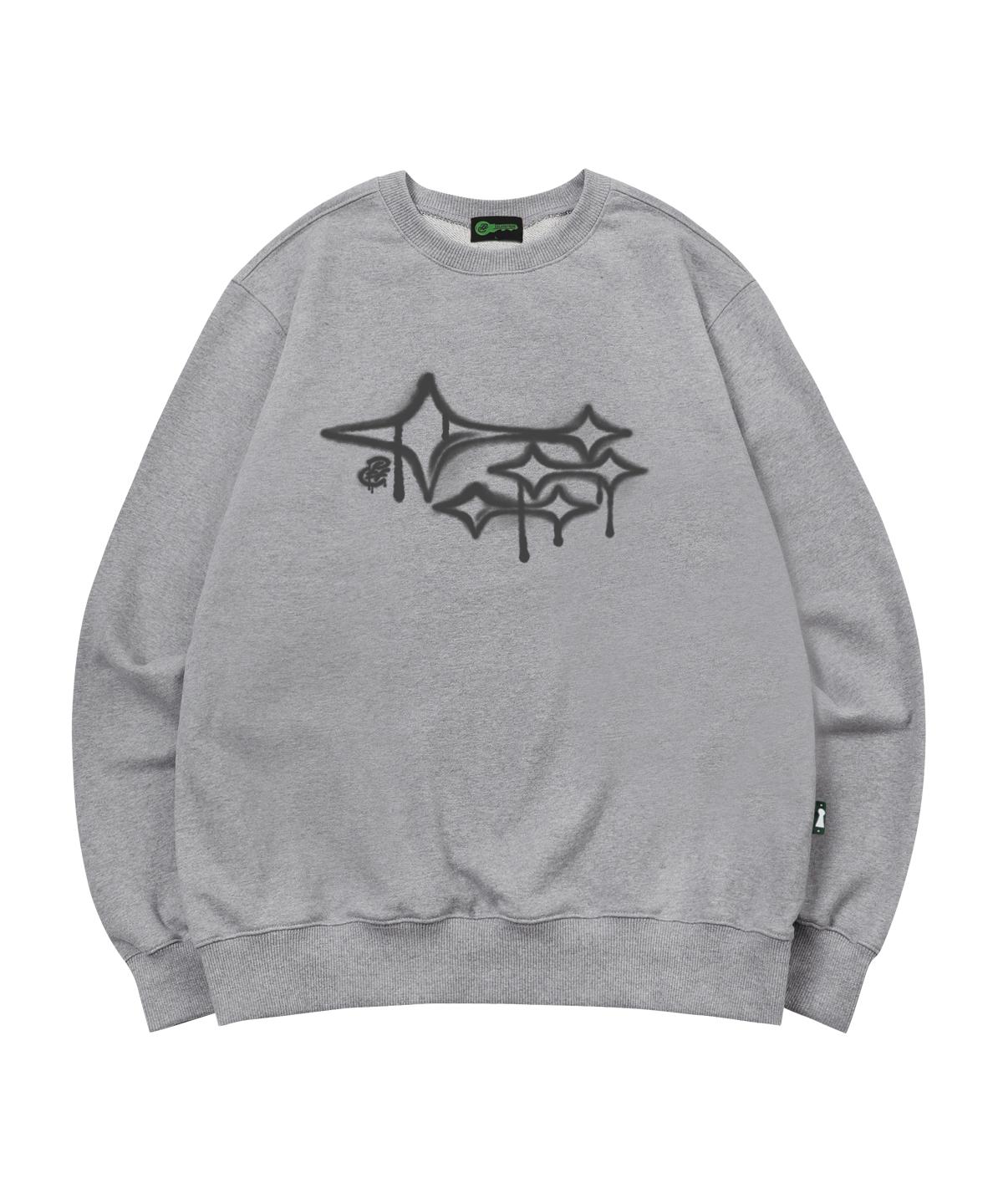 Escape From Graffiti Star Print Sweatshirt Gray L