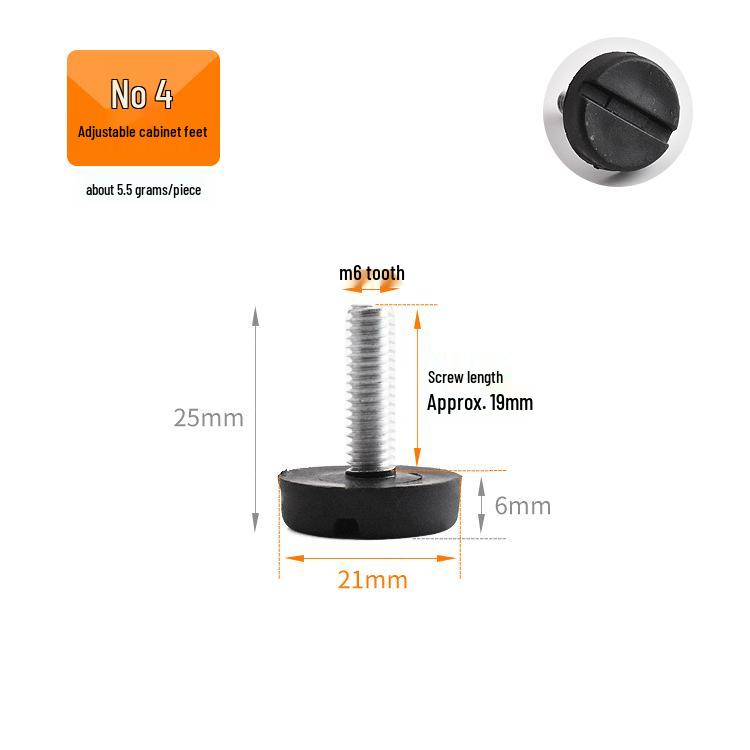 Adjustable Height Furniture Foot Pad for Sofas and Cabinets - Silent Floor Screw Pad