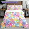 3'lü Nevresim Takımı (1*Nevresim Kılıfı + 2*Yastık Kılıfı, Çekirdeksiz), Care Bears Baskılı Nevresim Takımı, Yatak Odası Dekorasyonu, Dört Mevsim, Doğum Günü Hediyesi